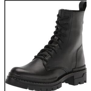 Steve Madden Twisst Combat Boots 5 Black NWT Desert Lace Up Ankle Booties